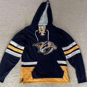 VINTAGE CCM NASHVILLE PREDATORS JERSEY HOODIE SWEATSHIRT